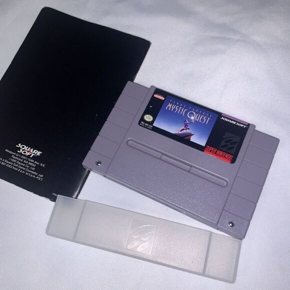 vintage video game Super Nintendo SNES Final Fantasy Mystic Quest CIB /booklet - Picture 9 of 9